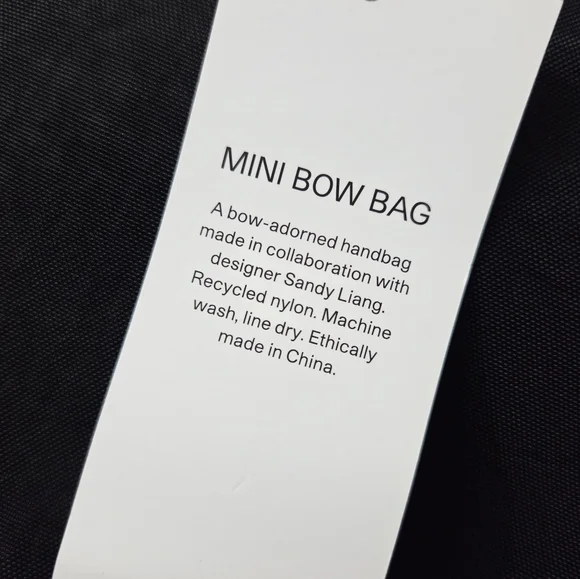 NWT BAGGU X SANDY LIANG - MINI BOW BAG - BLACK - Picture 5 of 8